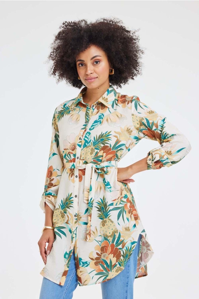 TUNIC JOLIE DS250023003 1637 OFF WHITE RISING SUN PRINT